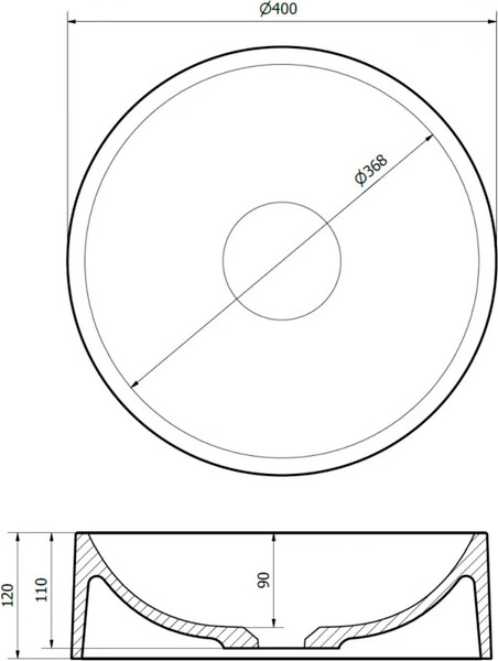 Изображение товара Умывальник Lauter Laguna 21L405GB (Gold Black)
