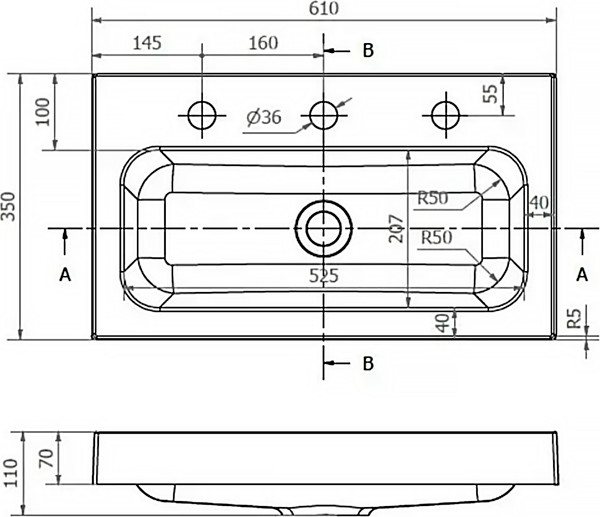 Изображение товара Умывальник Lauter Miletta 2161355GB (Gold Black)