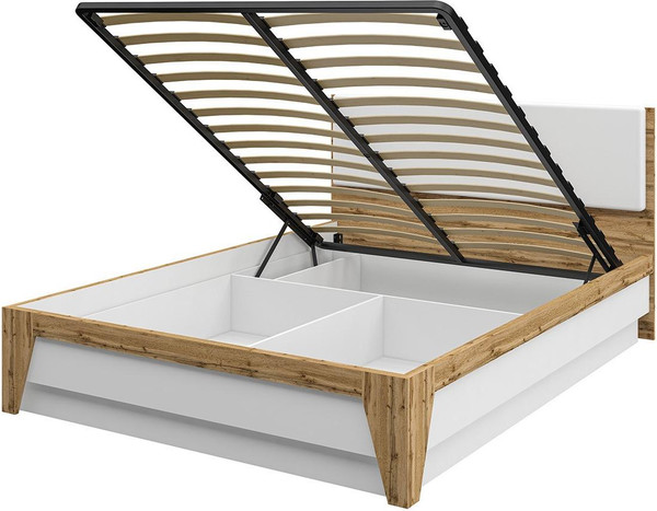 Изображение товара Двуспальная кровать ELVA Нодо NEM01K-1690/2060/1010 (01) (с ящиком и подъемным механизмом)