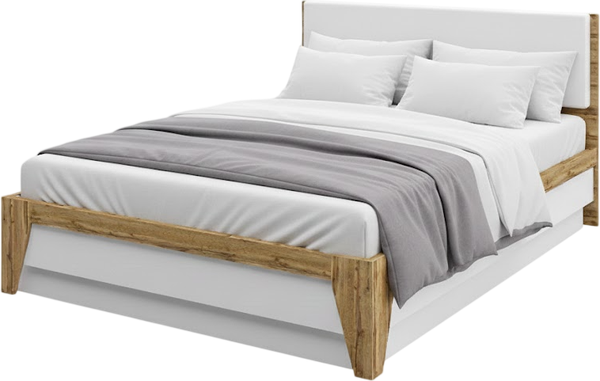 Изображение товара Двуспальная кровать ELVA Нодо NEM01K-1690/2060/1010 (01) (с ящиком и подъемным механизмом)