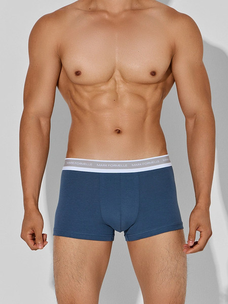 Изображение товара Комплект мужских трусов Mark Formelle 411124-3 (р.90-100, серый меланж 4306-А/шторм/море)