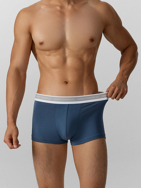 Изображение товара Комплект мужских трусов Mark Formelle 411124-3 (р.90-100, серый меланж 4306-А/шторм/море)