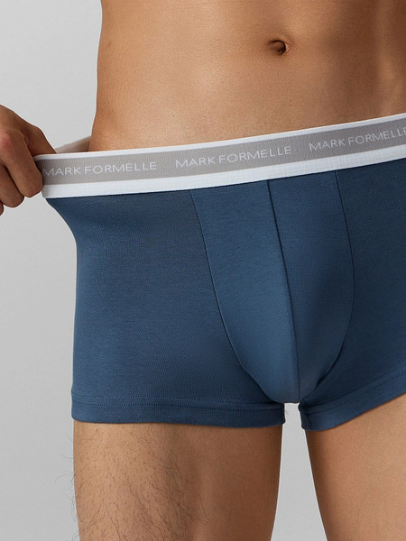 Изображение товара Комплект мужских трусов Mark Formelle 411124-3 (р.90-100, серый меланж 4306-А/шторм/море)