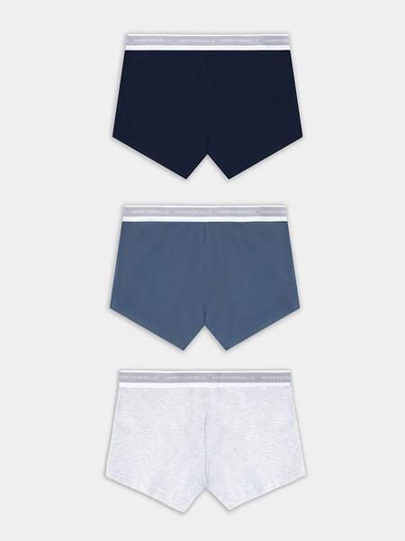Изображение товара Комплект мужских трусов Mark Formelle 411124-3 (р.106-116, серый меланж 4306-А/шторм/море)