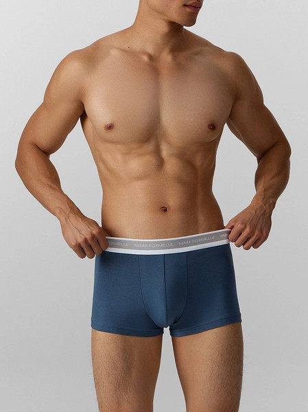 Изображение товара Комплект мужских трусов Mark Formelle 411124-3 (р.110-120, серый меланж 4306-А/шторм/море)