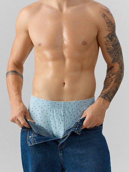Изображение товара Трусы мужские Mark Formelle 411155 (р.86-96, узор на серо-голубом-1)
