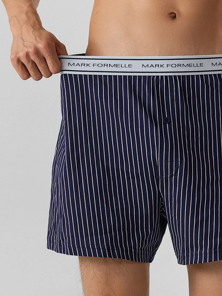 Изображение товара Трусы мужские Mark Formelle 411222 (р.86-96, светло-голубая полоска на темно-синем)