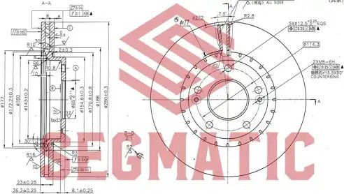 Изображение товара Тормозной диск Segmatic SBD30093038