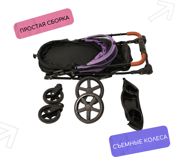 Изображение товара Тележка-переноска Mr. Kranch MKR542489 (фиолетовый)