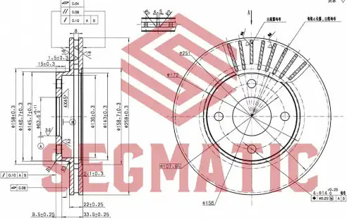 Изображение товара Тормозной диск Segmatic SBD30093022