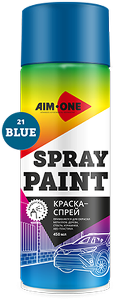 Изображение товара Краска автомобильная AIM-ONE SP-B21 (450мл, синий)