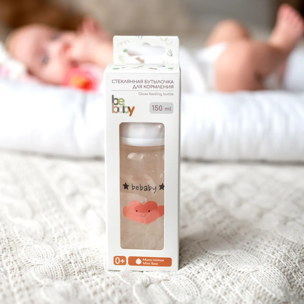 Изображение товара Бутылочка для кормления Be Baby Антиколиковая / R-05B/150 (150мл, в ассортименте)