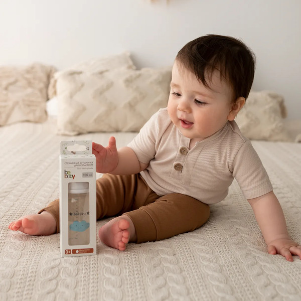 Изображение товара Бутылочка для кормления Be Baby Антиколиковая / R-05B/150 (150мл, в ассортименте)