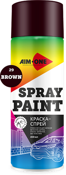 Изображение товара Краска автомобильная AIM-ONE SP-BW29 (450мл, коричневый)