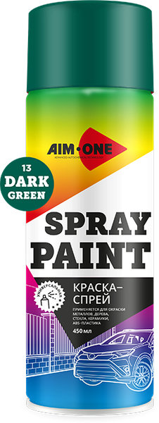 Изображение товара Краска автомобильная AIM-ONE SP-DGR13 (450мл, темно-зеленый)