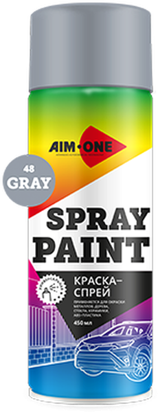 Изображение товара Краска автомобильная AIM-ONE SP-G48 (450мл, серый)