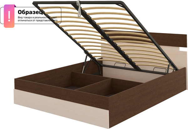 Изображение товара Полуторная кровать Proson Milton с ПМ 120x200 (ясень шимо светлый/белый)