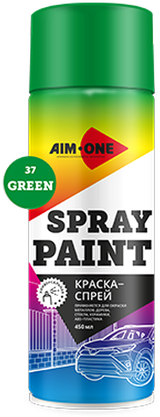 Изображение товара Краска автомобильная AIM-ONE SP-GR37 (450мл, зеленый)