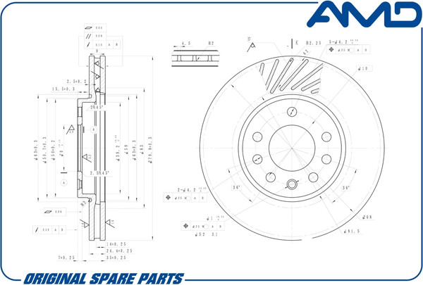 Изображение товара Тормозной диск Amd AMD.BD286