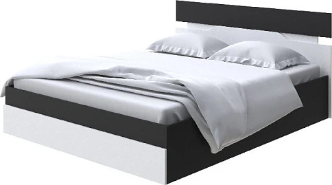 Изображение товара Двуспальная кровать Proson Milton с ПМ 180x200 (черный/белый)