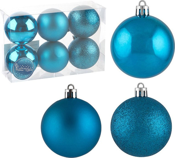 Изображение товара Набор шаров новогодних Волшебная страна SYQA- 0123123-02 / 106305 (6шт)