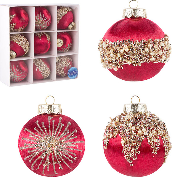 Изображение товара Набор шаров новогодних Волшебная страна SYQB- 0124057 / 108513 (9шт)