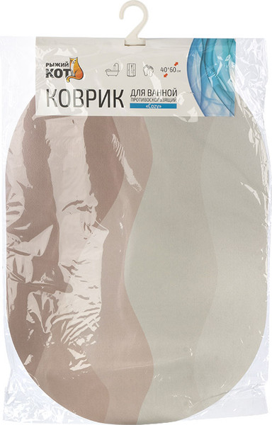 Изображение товара Коврик для ванной Рыжий кот 110066 (бежевый)