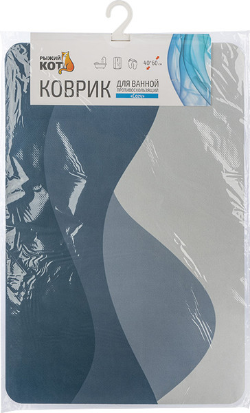 Изображение товара Коврик для ванной Рыжий кот 110065 (серый)