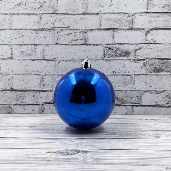 Изображение товара Шар новогодний ТРИУМФ Пластиковый 10см / 4008 (синий)