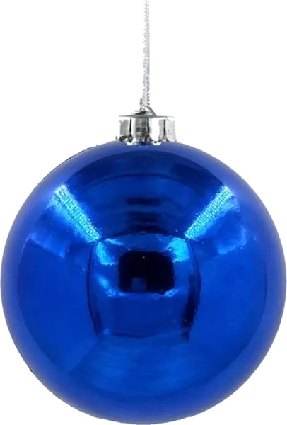 Изображение товара Шар новогодний ТРИУМФ Пластиковый 10см / 4008 (синий)