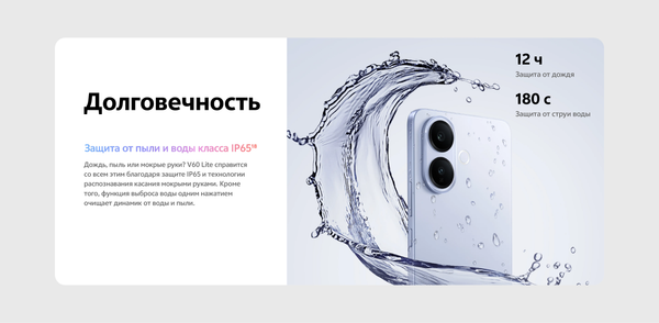 Изображение товара Смартфон Vivo V60 Lite 8GB/256GB (титановый синий)