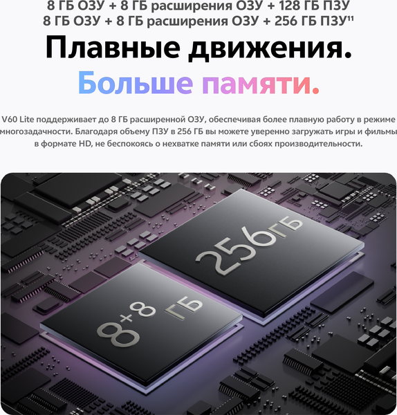 Изображение товара Смартфон Vivo V60 Lite 8GB/256GB (титановый синий)