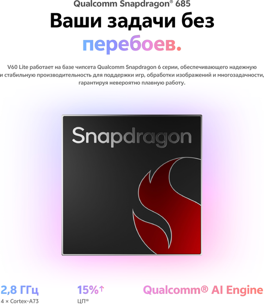 Изображение товара Смартфон Vivo V60 Lite 8GB/256GB (титановый синий)