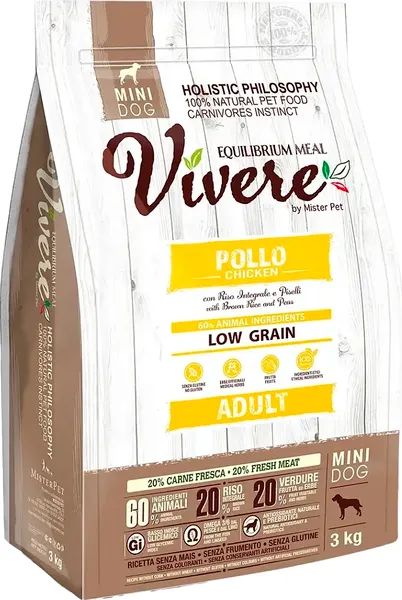 Изображение товара Сухой корм для собак Vivere Mini Adult Chicken (3кг)