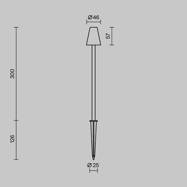 Изображение товара Светильник уличный Maytoni Cane O504FL-L1B3K