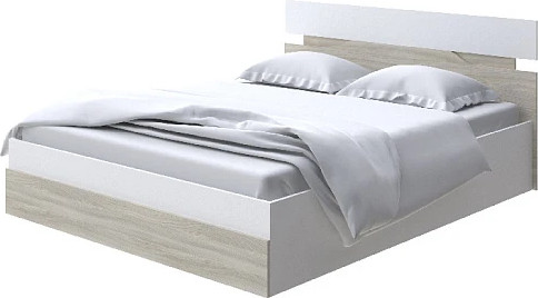 Изображение товара Двуспальная кровать Proson Milton с ПМ 160x200 (белый/ясень шимо светлый)