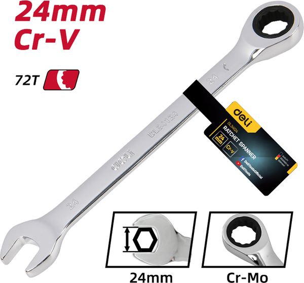 Изображение товара Гаечный ключ Deli EDL34124