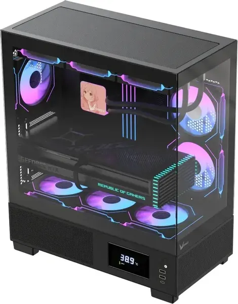 Изображение товара Корпус для компьютера Formula Crystal E1 Floe (черный, без БП)