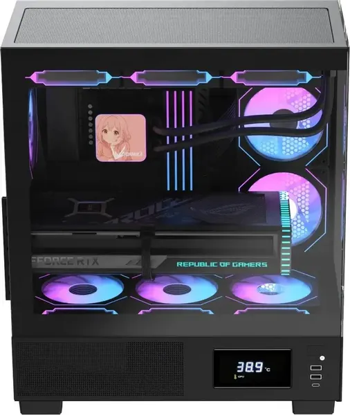 Изображение товара Корпус для компьютера Formula Crystal E1 Floe (черный, без БП)