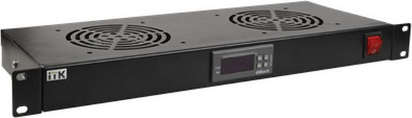 Изображение товара Панель вентиляторная для распределительного шкафа ITK С цифровым термостатом / FM05-1U2TS-R (черный)