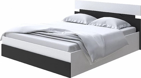 Изображение товара Двуспальная кровать Proson Milton с ПМ 180x200 (белый/черный)