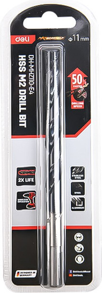 Изображение товара Сверло Deli По металлу RS 11.0мм DIN 338 HSS-TiN / EDH-MHZ110-E4