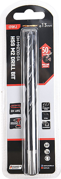 Изображение товара Сверло Deli По металлу RS 13.0мм DIN 338 HSS-TiN / EDH-MHZ130-E4