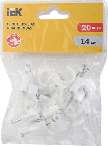 Изображение товара Скоба гвоздевая IEK USK11-14-020 (20шт, круглые)