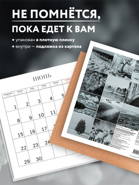 Изображение товара Календарь настенный Эксмо Монохром. Пронзительная красота России в фотографиях (9785042176470)
