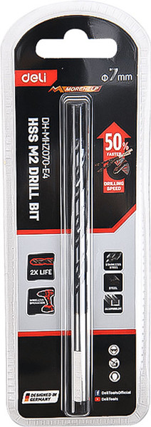 Изображение товара Сверло Deli По металлу RS 7.0мм DIN 338 HSS-TiN / EDH-MHZ070-E4