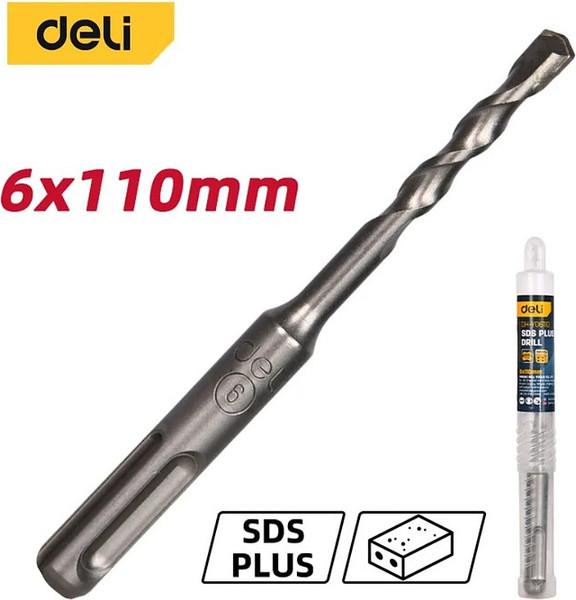 Изображение товара Бур Deli По бетону YS 6x110мм SDS-Plus / EDH-Y06110