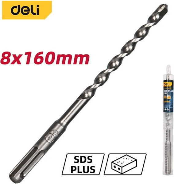 Изображение товара Бур Deli По бетону YS 8x160мм SDS-Plus / EDH-Y08160