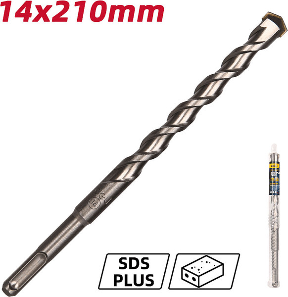 Изображение товара Бур Deli По бетону YS 14x210мм SDS-Plus / EDH-Y14210