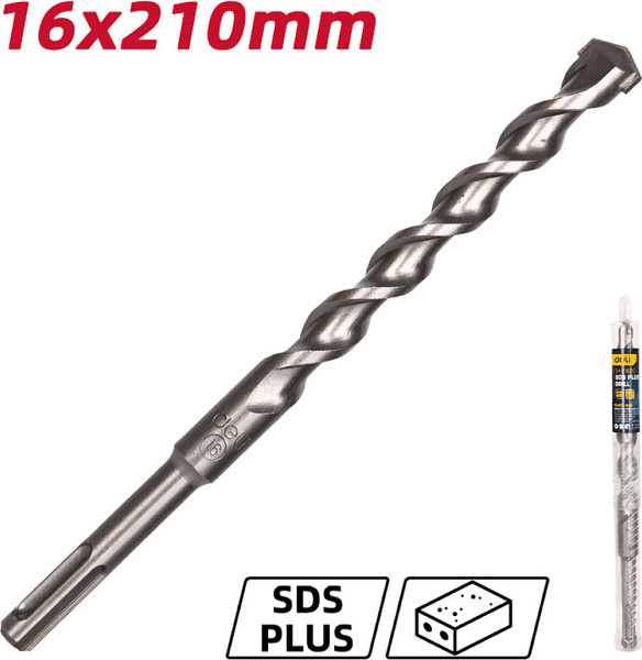 Изображение товара Бур Deli По бетону YS 16x210мм SDS-Plus / EDH-Y16210
